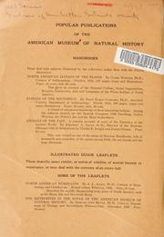 Front cover of The Indians of Manhattan island and vicinity by Alanson Skinner