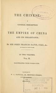 Front cover of The Chinese by Sir John Francis Davis