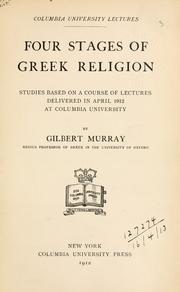 Front cover of Four stages of Greek religion by Gilbert Murray