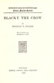 Cover of Blacky the Crow by Thornton W. Burgess