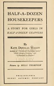 Front cover of Half-a-dozen housekeepers by Kate Douglas Smith Wiggin