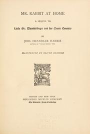 Front cover of Mr. Rabbit at home by Joel Chandler Harris