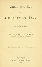 Front cover of Christmas Eve and Christmas Day by Edward Everett Hale