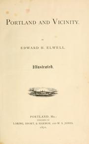 Front cover of Portland and vicinity by Edward H. Elwell