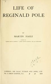 Front cover of Life of Reginald Pole by Martin Haile