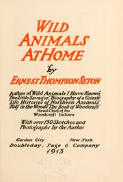 Front cover of Wild animals at home by Ernest Thompson Seton