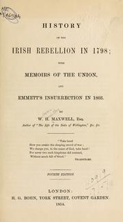 Cover of History of the Irish rebellion in 1798 by W. H. (William Hamilton) Maxwell