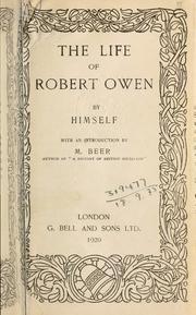 Front cover of The life of Robert Owen by Robert Owen