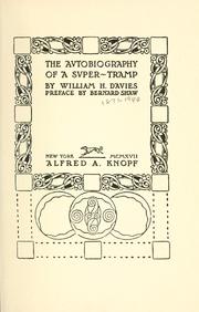 Cover of The autobiography of a super-tramp by W. H. Davies