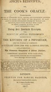 Front cover of Apicius redivivus by William Kitchiner