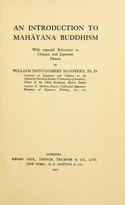 Cover of An introduction to Mahayana Buddhism by William Montgomery McGovern