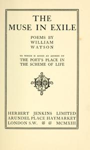 Cover of The muse in exile by Watson, William