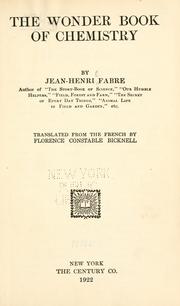 Front cover of The wonder book of chemistry by Jean-Henri Fabre