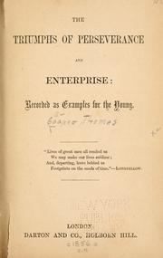 Front cover of The triumphs of perseverance and enterprise by Cooper, Thomas