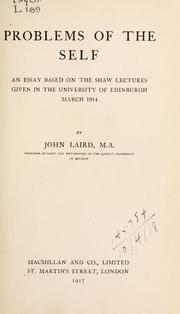Cover of Problems of the self by Laird, John