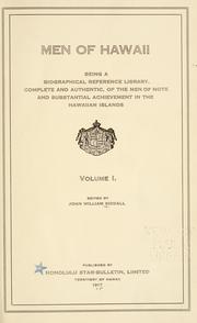 Front cover of Men of Hawaii by John William Siddall