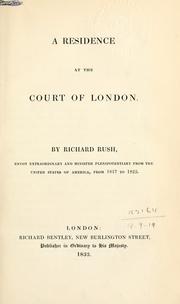 Cover of A residence at the court of London by Richard Rush