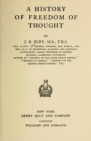 Cover of A  history of freedom of thought by John Bagnell Bury