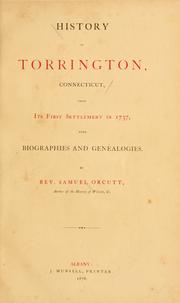 Front cover of History of Torrington, Connecticut by Samuel Orcutt