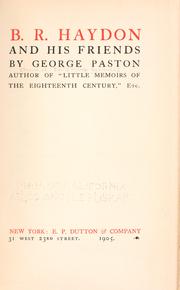 Cover of B.R. Haydon and his friends by George Paston