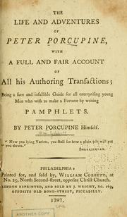 Front cover of The life and adventures of Peter Porcupine by William Cobbett