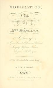 Cover of Moderation by Barbara Wreaks Hoole Hofland