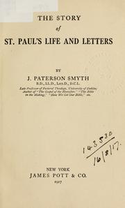 Cover of Story of St. Paul's life and letters by J. Paterson Smyth