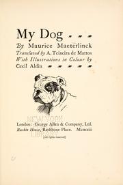 Cover of My dog by Maurice Maeterlinck