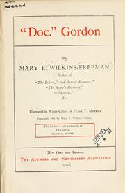 Cover of "Doc." Gordon by Mary Eleanor Wilkins Freeman