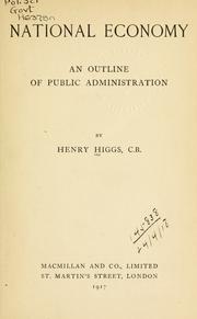 Front cover of National economy by Higgs, Henry