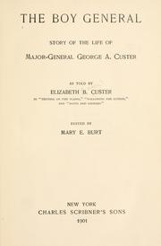 Cover of The boy general by Elizabeth Bacon Custer