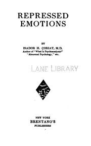 Front cover of Repressed emotions by Isador H. Coriat