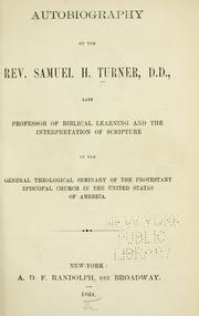 Front cover of Autobiography of the Rev. Samuel H. Turner, D.D by Samuel H. Turner