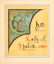 Front cover of The Lady of Shalott: Alfred Lord Tennyson's poem by Alfred Lord Tennyson