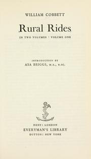 Cover of Rural rides by William Cobbett