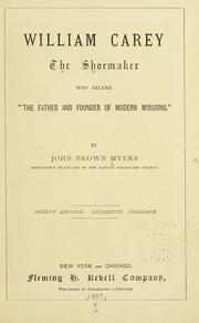 Cover of William Carey by Myers, John Brown