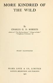 Front cover of More kindred of the wild by Charles G. D. Roberts