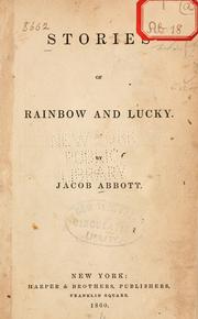 Front cover of Stories of Rainbow and Lucky by Jacob Abbott