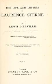Cover of The life and letters of Laurence Sterne by Lewis Melville
