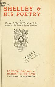 Front cover of Shelley & his poetry by Edward William Edmunds