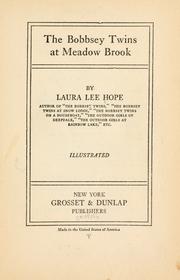 Front cover of The Bobbsey Twins at Meadow Brook by Laura Lee Hope