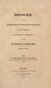 Front cover of A discourse on the evidences of revealed religion by William Ellery Channing