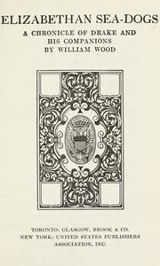 Cover of Elizabethan sea-dogs by William Charles Henry Wood
