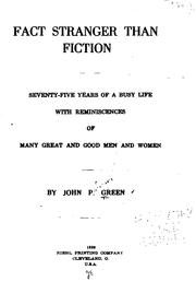Cover of Fact stranger than fiction by John Patterson Green
