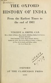 Cover of The Oxford history of India by Vincent Arthur Smith