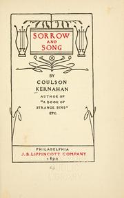 Cover of Sorrow & song by Coulson Kernahan