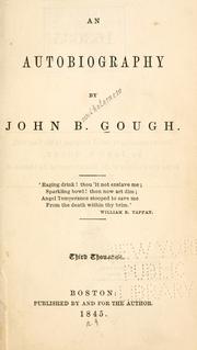 Cover of An autobiography by John Bartholomew Gough