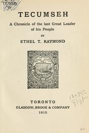 Cover of Tecumseh by Ethel T. Raymond