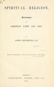 Front cover of Spiritual religion by Drummond, James