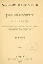 Front cover of Washington and his country by Washington Irving
